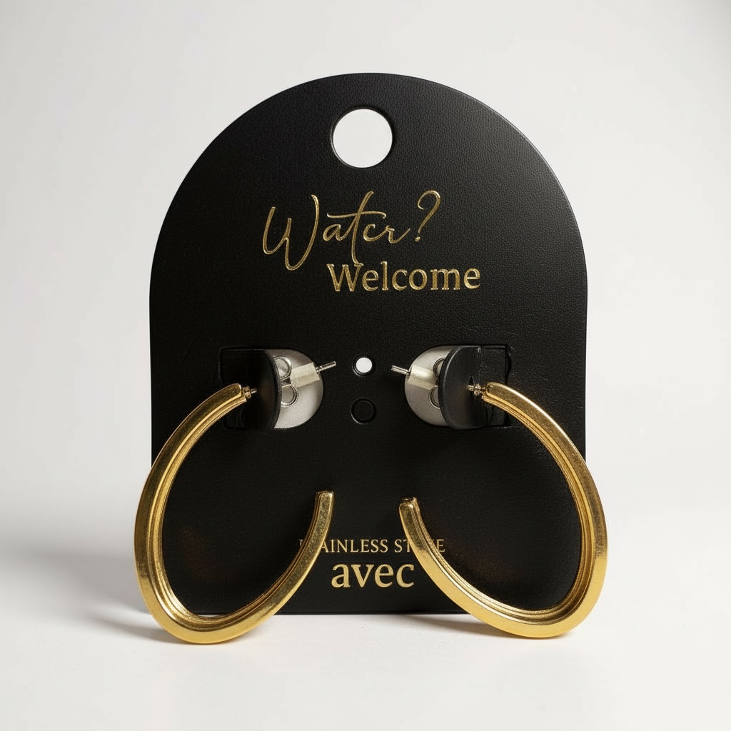 Silver and Gold Oval Hoop Earrings